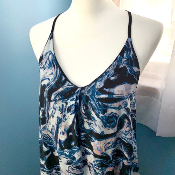 Urban Outfitters Silence + Noise Blue Marbled Dress Size Medium - Picture 3 of 8